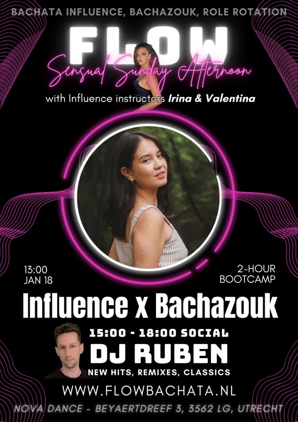 Flow: Sensual Bachata Sunday Flyer