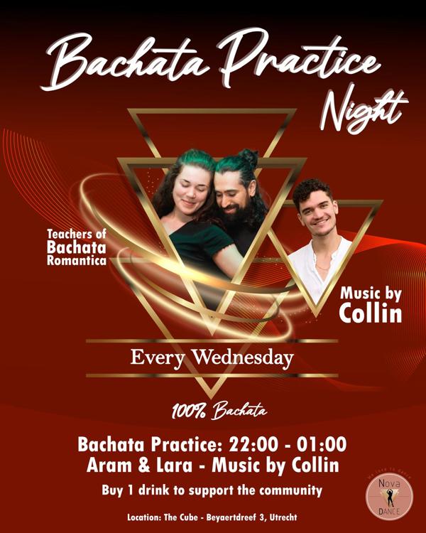 Wednesday: Bachata Practice Night Flyer