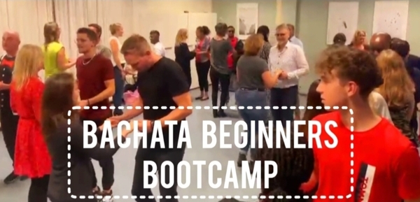 Bachata beginners bootcamp FREE dinner drink & social party Flyer